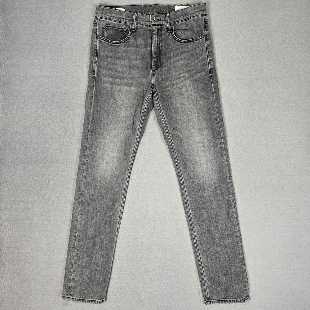Rag & Bone Jeans Mens 31x32 Iron Grey Denim Fit 2 Slim Leg Made In USA